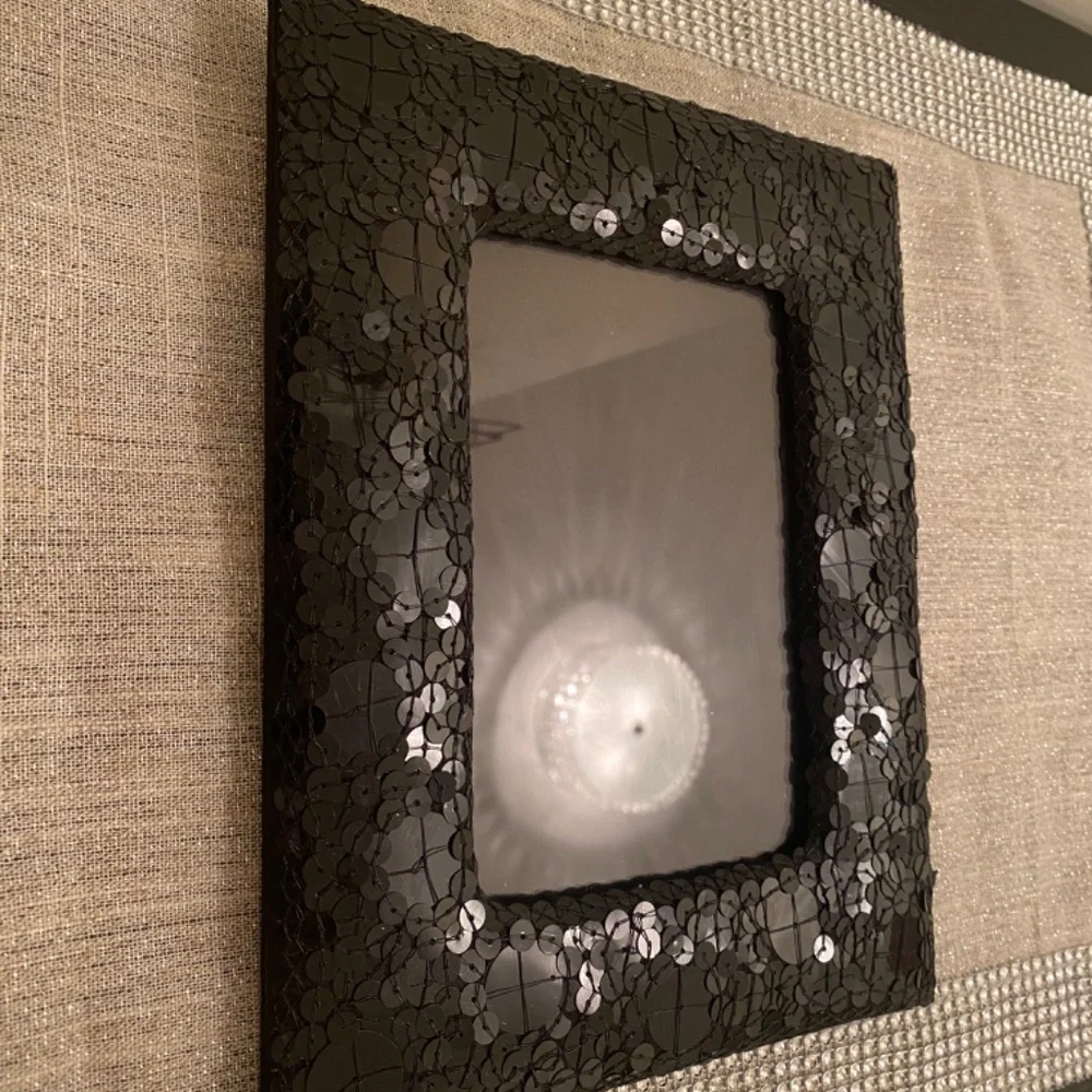 Black Sequin Picture Frame for 4” x 6” Photos